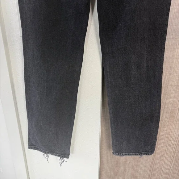 Abercrombie & Fitch Curve Love Ultra High Rise 90s Straight Jean Black Size 4 - Picture 11 of 14